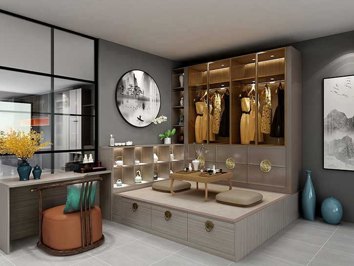 新中式气概-定制榻榻米衣柜